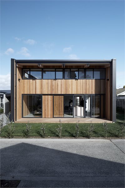 The generous 2m over-the-wall sliding doors were something John toyed with for months. "They're one of the most important elements of the design" he says.