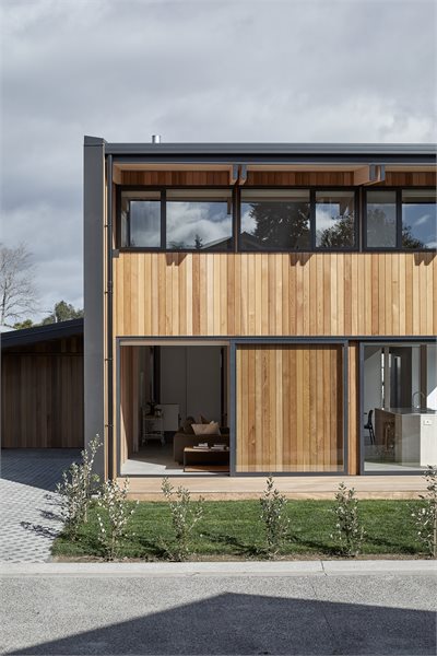 The generous 2m over-the-wall sliding doors were something John toyed with for months. "The ability to break down the solidity and mass of the house and open the end walls to the outside is really effective"
