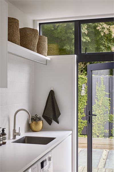 Metro Series hinge door allows airflow through the laundry space