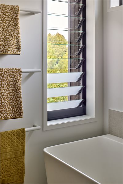 Obscured glass was chosen to enhance privacy