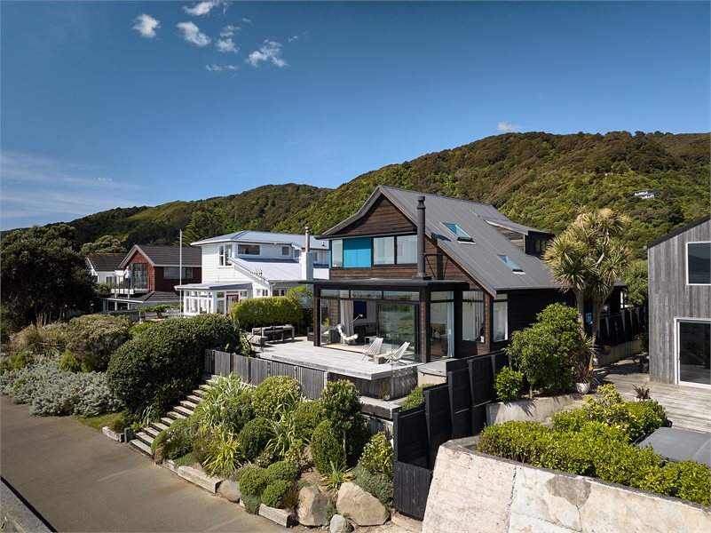 The ocean facing section sits at the base of the hills