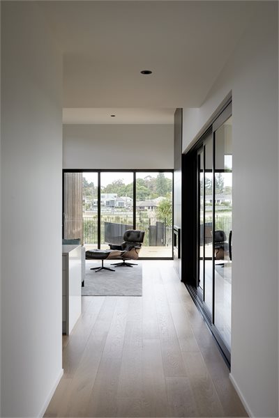 Large glazed areas let in an abundance of light while providing a connection with the outdoors