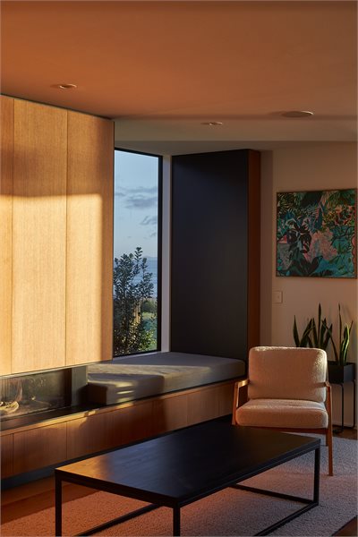 A cosy reading nook captures the light