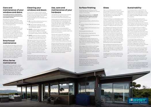Our Care & maintenance brochure